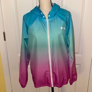 FILA size L multicolor windbreaker, in excellent like new condition